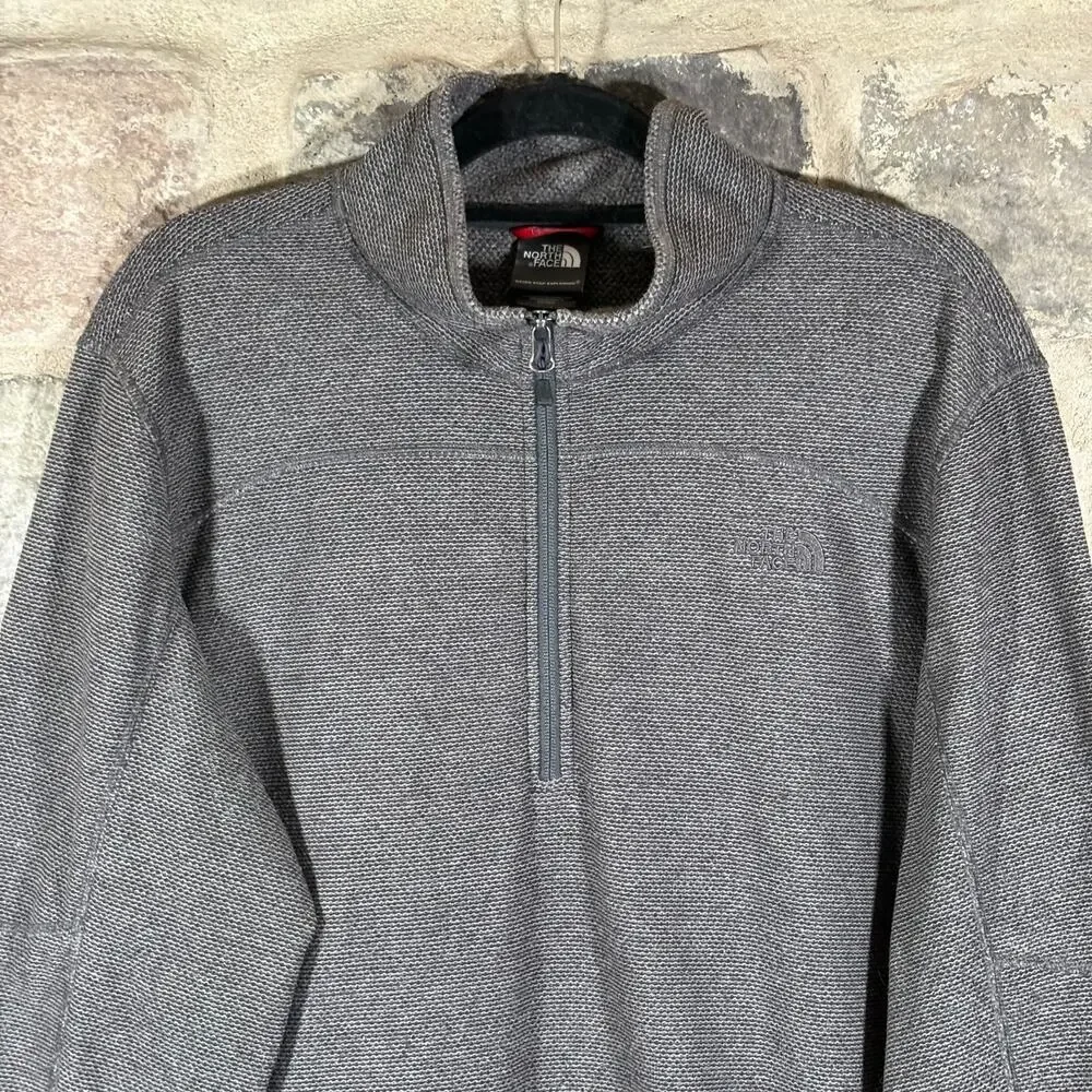 The North Face 1/4 Zip Sweatshirt Fleece Men's XL Gray Pull Over Gorpcore‎